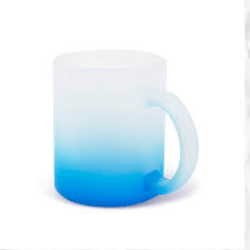 Taza Vidrio Esmerilado (azul, verde, lila)