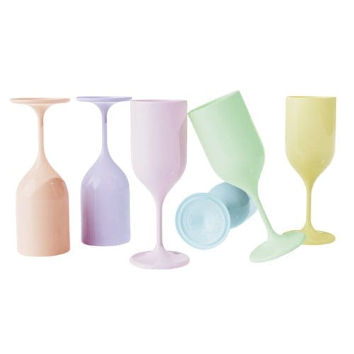Copa para vino color pastel polymero